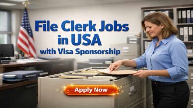 File Clerk Jobs in USA with Visa Sponsorship