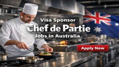 Visa Sponsor Chef de Partie Jobs in Australia