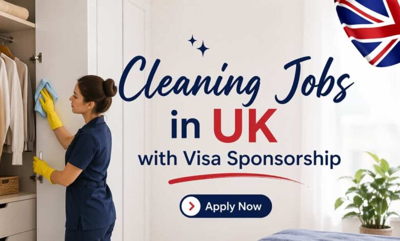 Cleaning Jobs in UK with Visa Sponsorship