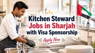 Kitchen Steward Jobs in Sharjah with Visa Sponsorship