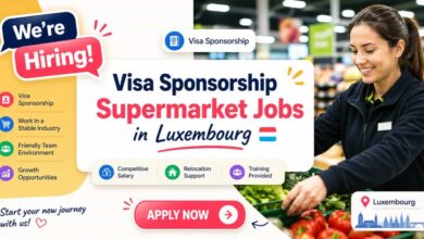 Visa Sponsorship Supermarket Jobs in Luxembourg