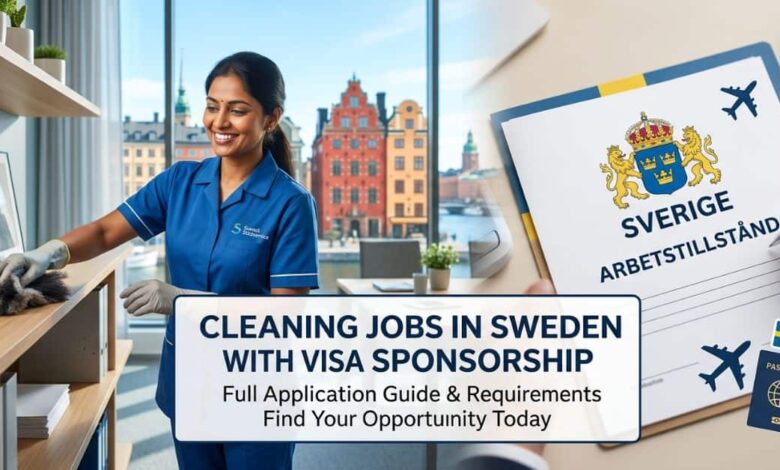 Cleaning Jobs in Sweden with Visa Sponsorship